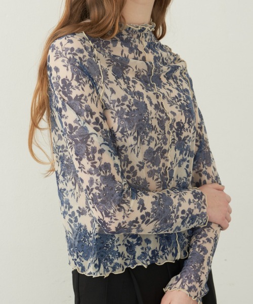 idem（イデム）の「idem original sheer mellow tops/シアーメロウトップス（Tシャツ/カットソー・レディース・ブルー/イエロー/アイボリー/ブラック・FREE）」の9枚目の写真