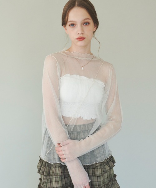 idem（イデム）の「idem original sheer mellow tops/シアーメロウトップス（Tシャツ/カットソー・レディース・ブルー/イエロー/アイボリー/ブラック・FREE）」の22枚目の写真