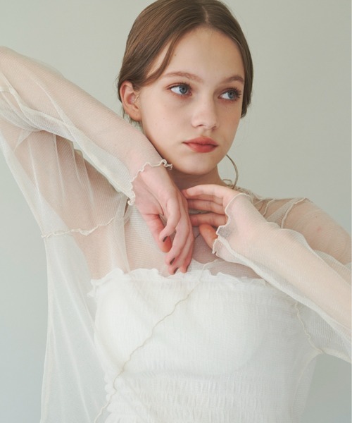 【idem イデム】シアーメロウトップス idem（イデム）の「idem original sheer mellow tops/シアー