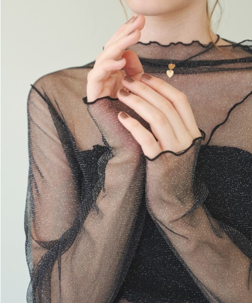 idem（イデム）の「idem original sheer mellow tops/シアーメロウトップス（Tシャツ/カットソー・レディース・ブルー/イエロー/アイボリー/ブラック・FREE）」の19枚目の写真