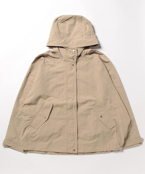 Q(キュー)の「ナイロンフードブルゾン(マウンテンパーカー・レディース・アイボリー/ベージュ・MEDIUM)」の4枚目の写真