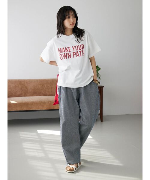 CRAFT STANDARD BOUTIQUE(クラフトスタンダードブティック)の「MAKE Tee(Tシャツ/カットソー・レディース・ホワイト/イエロー/ブラック・M/L)」の7枚目の写真