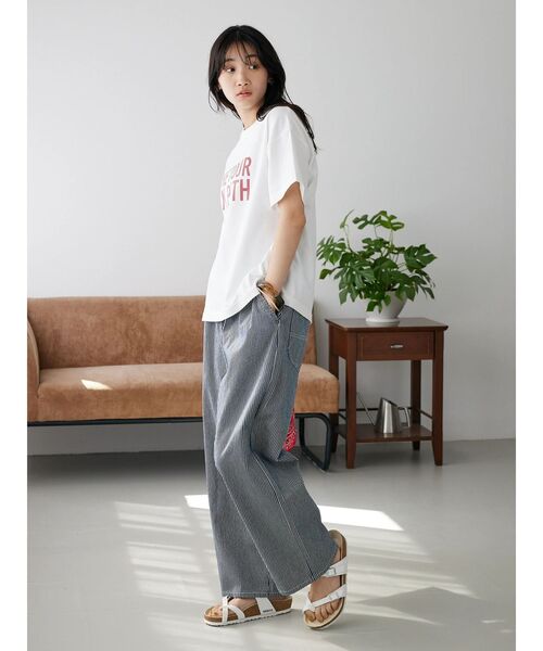 CRAFT STANDARD BOUTIQUE(クラフトスタンダードブティック)の「MAKE Tee(Tシャツ/カットソー・レディース・ホワイト/イエロー/ブラック・M/L)」の12枚目の写真