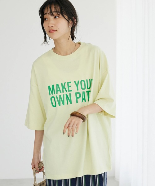 CRAFT STANDARD BOUTIQUE(クラフトスタンダードブティック)の「MAKE Tee(Tシャツ/カットソー・レディース・ホワイト/イエロー/ブラック・M/L)」の3枚目の写真