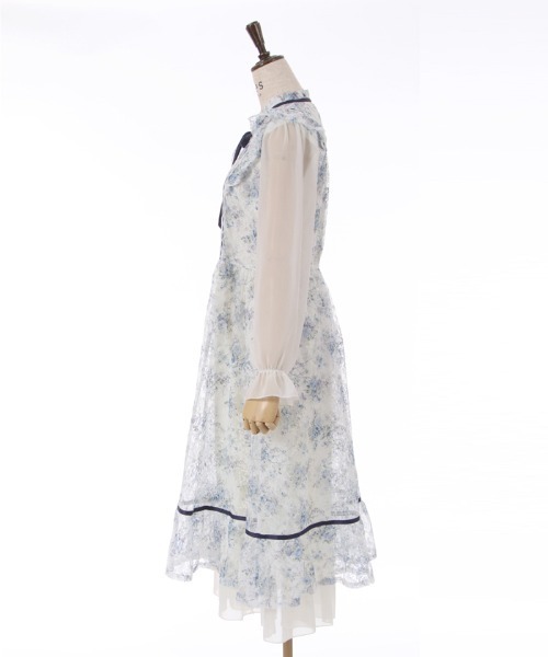 axes femme(アクシーズファム)の「フローラルレースワンピース(ワンピース・レディース・ネイビー/ピンク/サックスブルー・MEDIUM)」の20枚目の写真