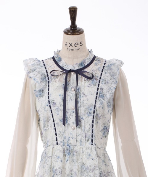 フローラルレース axes femme（アクシーズファム）の「フローラルレースワンピース