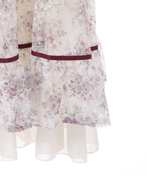 axes femme(アクシーズファム)の「フローラルレースワンピース(ワンピース・レディース・ネイビー/ピンク/サックスブルー・MEDIUM)」の7枚目の写真