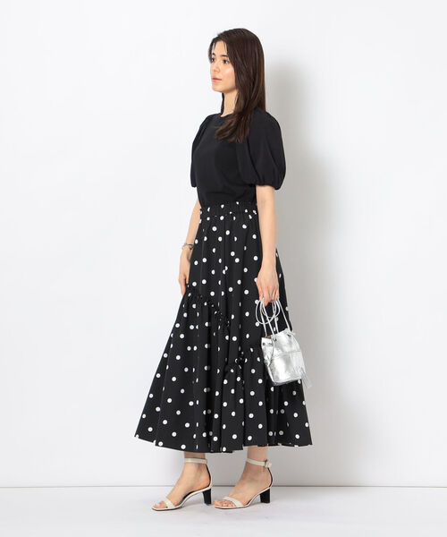 NOLLEY’S(ノーリーズ)の「◇【WEB限定】ストレッチポンチ袖タフタTシャツ(接触冷感・UVカット・マシンウォッシャブル)(Tシャツ/カットソー・レディース・ブラック/オフホワイト/ネイビー/ベージュ・FREE)」の9枚目の写真