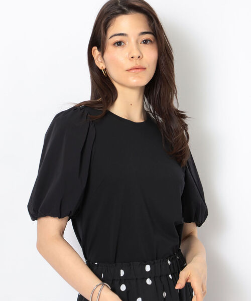 NOLLEY’S(ノーリーズ)の「◇【WEB限定】ストレッチポンチ袖タフタTシャツ(接触冷感・UVカット・マシンウォッシャブル)(Tシャツ/カットソー・レディース・ブラック/オフホワイト/ネイビー/ベージュ・FREE)」の11枚目の写真