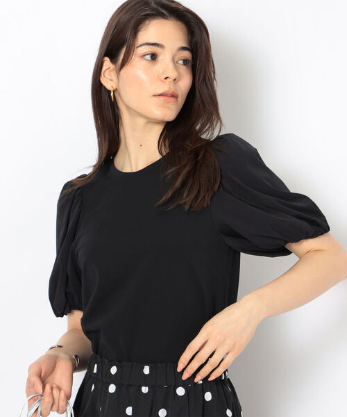 NOLLEY’S(ノーリーズ)の「◇【WEB限定】ストレッチポンチ袖タフタTシャツ(接触冷感・UVカット・マシンウォッシャブル)(Tシャツ/カットソー・レディース・ブラック/オフホワイト/ネイビー/ベージュ・FREE)」の12枚目の写真
