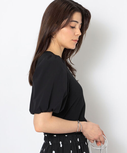 NOLLEY’S(ノーリーズ)の「◇【WEB限定】ストレッチポンチ袖タフタTシャツ(接触冷感・UVカット・マシンウォッシャブル)(Tシャツ/カットソー・レディース・ブラック/オフホワイト/ネイビー/ベージュ・FREE)」の15枚目の写真