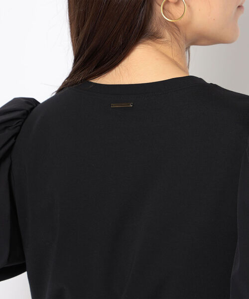 NOLLEY’S(ノーリーズ)の「◇【WEB限定】ストレッチポンチ袖タフタTシャツ(接触冷感・UVカット・マシンウォッシャブル)(Tシャツ/カットソー・レディース・ブラック/オフホワイト/ネイビー/ベージュ・FREE)」の16枚目の写真