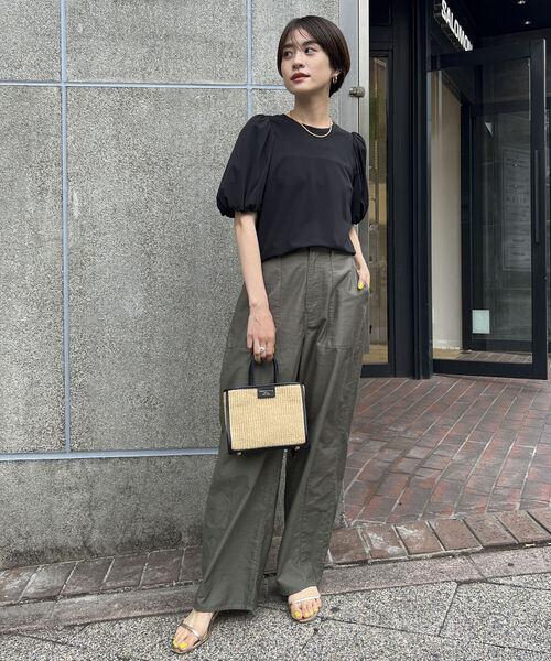 NOLLEY’S(ノーリーズ)の「◇【WEB限定】ストレッチポンチ袖タフタTシャツ(接触冷感・UVカット・マシンウォッシャブル)(Tシャツ/カットソー・レディース・ブラック/オフホワイト/ネイビー/ベージュ・FREE)」の18枚目の写真