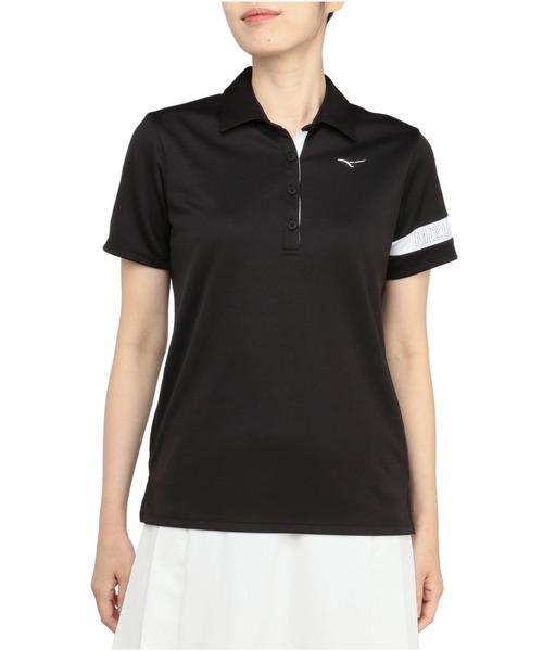 MIZUNO GOLF（ミズノゴルフ）の「バイヤス柄センターライン半袖シャツ