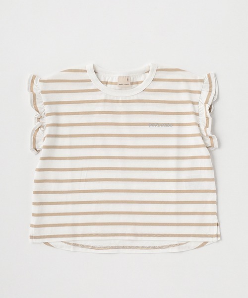 petit main（プティマイン）の「【プティプラ】GIRLS半袖T（Tシャツ/カットソー・キッズ・サックスブルー/ライトピンク/ベージュ/ラベンダー/ネイビー/イエロー/オフホワイト/ライトグリーン/ブルー/ピンク・100cm/130cm/120cm/90cm/80ｃｍ/110cm）」の13枚目の写真