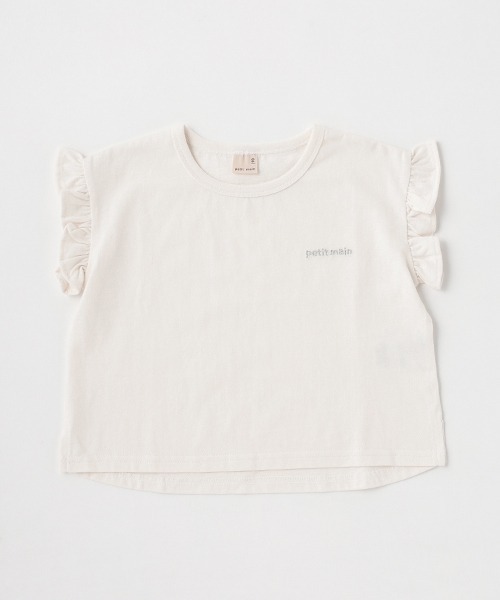 petit main（プティマイン）の「【プティプラ】GIRLS半袖T（Tシャツ/カットソー・キッズ・サックスブルー/ライトピンク/ベージュ/ラベンダー/ネイビー/イエロー/オフホワイト/ライトグリーン/ブルー/ピンク・100cm/130cm/120cm/90cm/80ｃｍ/110cm）」の11枚目の写真