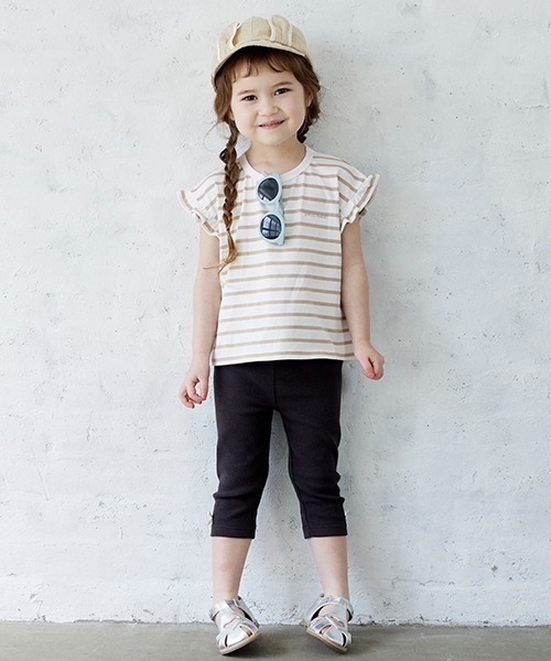 petit main（プティマイン）の「【プティプラ】GIRLS半袖T（Tシャツ/カットソー・キッズ・サックスブルー/ライトピンク/ベージュ/ラベンダー/ネイビー/イエロー/オフホワイト/ライトグリーン/ブルー/ピンク・100cm/130cm/120cm/90cm/80ｃｍ/110cm）」の17枚目の写真