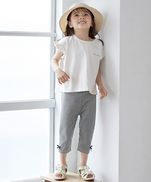 petit main（プティマイン）の「【プティプラ】GIRLS半袖T（Tシャツ/カットソー・キッズ・サックスブルー/ライトピンク/ベージュ/ラベンダー/ネイビー/イエロー/オフホワイト/ライトグリーン/ブルー/ピンク・100cm/130cm/120cm/90cm/80ｃｍ/110cm）」の12枚目の写真