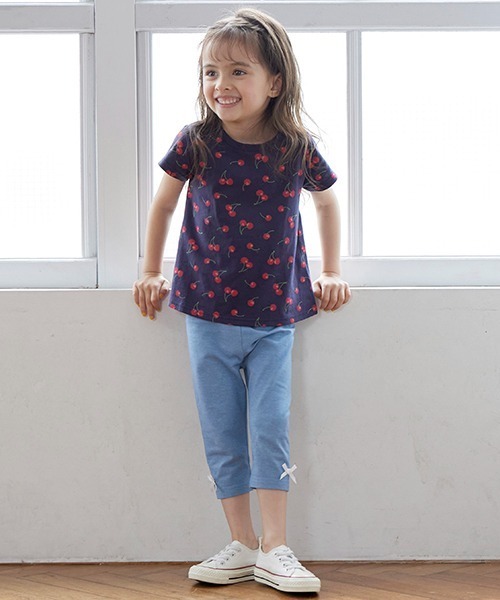 petit main（プティマイン）の「【プティプラ】GIRLS半袖T（Tシャツ/カットソー・キッズ・サックスブルー/ライトピンク/ベージュ/ラベンダー/ネイビー/イエロー/オフホワイト/ライトグリーン/ブルー/ピンク・100cm/130cm/120cm/90cm/80ｃｍ/110cm）」の21枚目の写真