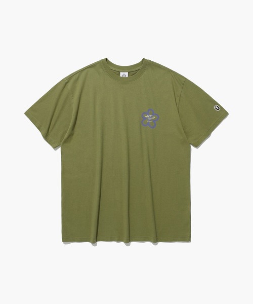 ISTKUNST（イストクンスト）の「【UNISEX】ISTKUNST／フラワースマイリーT　2904686（Tシャツ/カットソー・レディース・ブラック/ホワイト/ピンク/オリーブ・LARGE/MEDIUM/SMALL）」の11枚目の写真