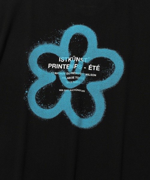 ISTKUNST（イストクンスト）の「【UNISEX】ISTKUNST／フラワースマイリーT　2904686（Tシャツ/カットソー・レディース・ブラック/ホワイト/ピンク/オリーブ・LARGE/MEDIUM/SMALL）」の12枚目の写真