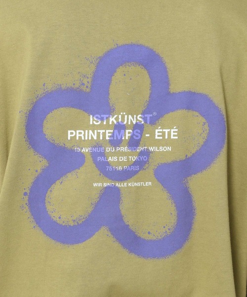 ISTKUNST（イストクンスト）の「【UNISEX】ISTKUNST／フラワースマイリーT　2904686（Tシャツ/カットソー・レディース・ブラック/ホワイト/ピンク/オリーブ・LARGE/MEDIUM/SMALL）」の18枚目の写真