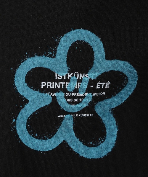 ISTKUNST（イストクンスト）の「【UNISEX】ISTKUNST／フラワースマイリーT　2904686（Tシャツ/カットソー・レディース・ブラック/ホワイト/ピンク/オリーブ・LARGE/MEDIUM/SMALL）」の21枚目の写真