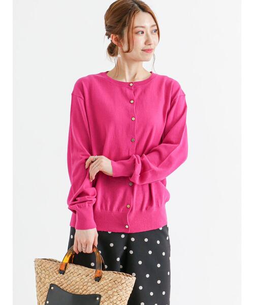 Te chichi(テチチ)の「金釦クルーネックカーディガン(カーディガン/ボレロ・レディース・ゴールド/ピンク/ホワイト/シルバー/ブルー/オフホワイト/ブラック/ブロンズ・フリ-/F)」の5枚目の写真