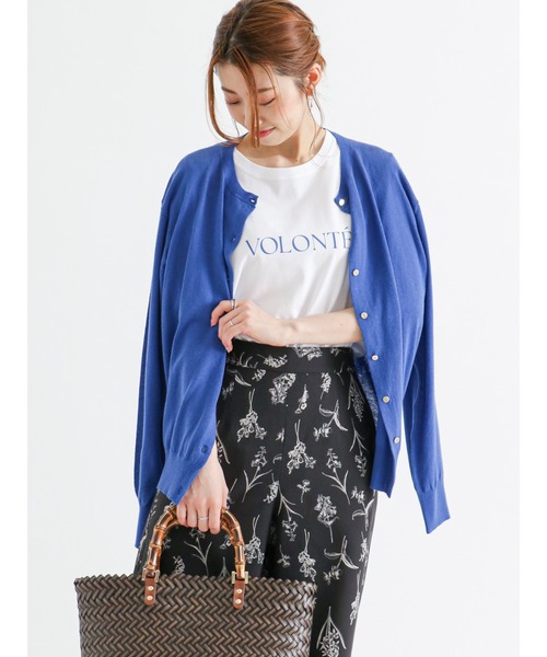 Te chichi(テチチ)の「金釦クルーネックカーディガン(カーディガン/ボレロ・レディース・ゴールド/ピンク/ホワイト/シルバー/ブルー/オフホワイト/ブラック/ブロンズ・フリ-/F)」の4枚目の写真