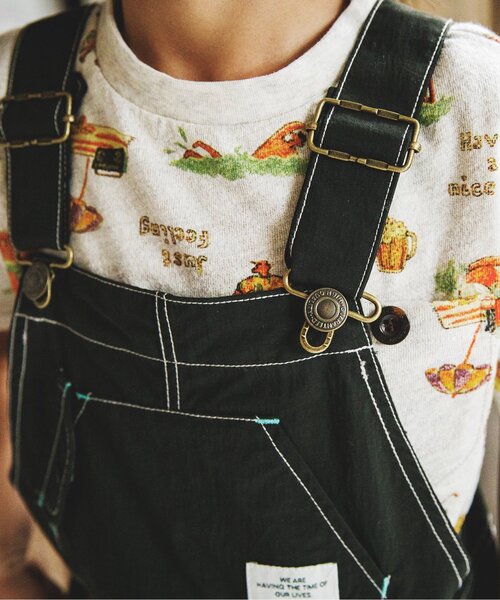 BREEZE（ブリーズ）の「ショートサロペット（サロペット/オーバーオール・キッズ・ベージュ/ブラック・100/90/80/110/120）」の11枚目の写真