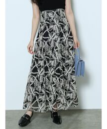 MERCURYDUO | モンステラコード刺繍フレアスカート(スカート)