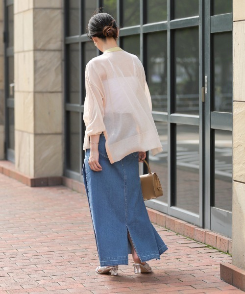 Bou Jeloud（ブージュルード）の「配色シアーカーディガン（カーディガン/ボレロ・レディース・ライトグレー/グリーン/ベージュ・FREE）」の19枚目の写真