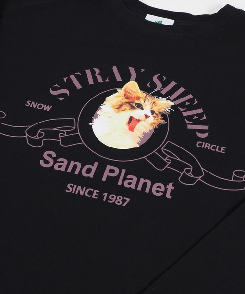 STRAY SHEEP（ストレイシープ）の「[STRAY SHEEP]CATグラフィック・ロングスリーブTee（Tシャツ/カットソー・レディース・ブラック/ホワイト・LARGE/MEDIUM）」の4枚目の写真