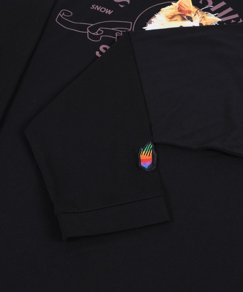STRAY SHEEP（ストレイシープ）の「[STRAY SHEEP]CATグラフィック・ロングスリーブTee（Tシャツ/カットソー・レディース・ブラック/ホワイト・LARGE/MEDIUM）」の16枚目の写真