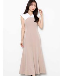 MERCURYDUO | シャツドッキング配色ノースリワンピース(ワンピース)