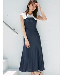 MERCURYDUO | シャツドッキング配色ノースリワンピース(ワンピース)