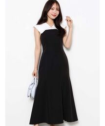 MERCURYDUO | シャツドッキング配色ノースリワンピース(ワンピース)