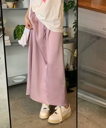 【Jasmine】ゴム入りウエストロングスカート