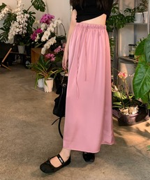 【Jasmine】ゴム入りウエストロングスカート