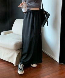 【Jasmine】ゴム入りウエストロングスカート