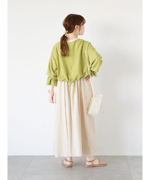 ehka sopo（エヘカソポ）の「リボンボレロ（シャツ/ブラウス・レディース・オフホワイト/ブラック/グリーン・F）」の11枚目の写真