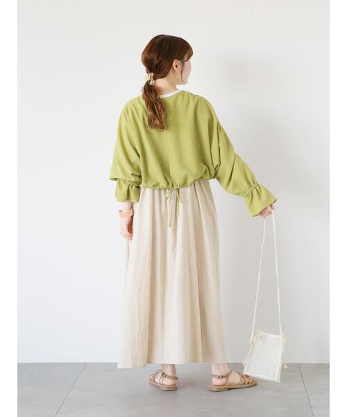 ehka sopo（エヘカソポ）の「リボンボレロ（シャツ/ブラウス・レディース・オフホワイト/ブラック/グリーン・F）」の12枚目の写真