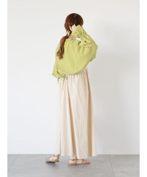 ehka sopo（エヘカソポ）の「リボンボレロ（シャツ/ブラウス・レディース・オフホワイト/ブラック/グリーン・F）」の13枚目の写真