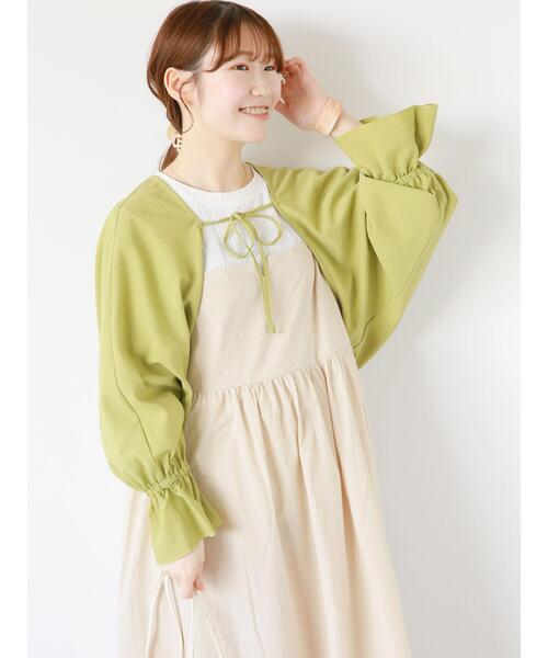 ehka sopo（エヘカソポ）の「リボンボレロ（シャツ/ブラウス・レディース・オフホワイト/ブラック/グリーン・F）」の16枚目の写真