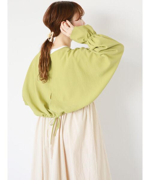 ehka sopo（エヘカソポ）の「リボンボレロ（シャツ/ブラウス・レディース・オフホワイト/ブラック/グリーン・F）」の19枚目の写真