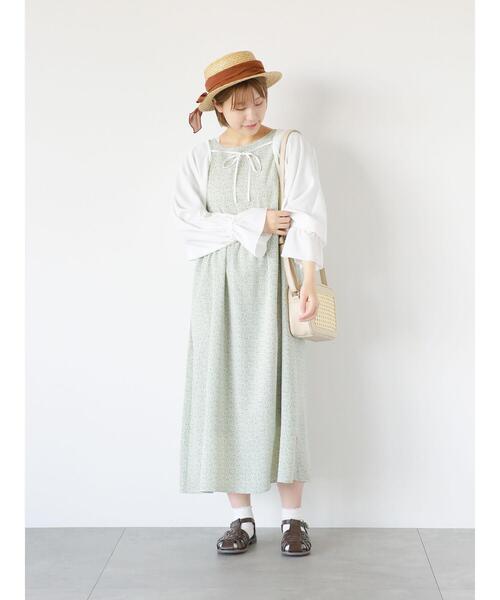 ehka sopo（エヘカソポ）の「リボンボレロ（シャツ/ブラウス・レディース・オフホワイト/ブラック/グリーン・F）」の22枚目の写真