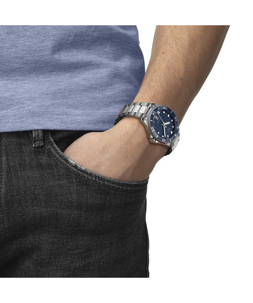 TISSOT（ティソ）の「[ティソ] TISSOT シースター 1000 40MM ブルー文字盤 ブレスレット T1204101104100（アナログ腕時計・メンズ・ブルー・ONE SIZE）」の4枚目の写真