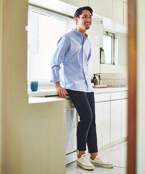 green label relaxing（グリーンレーベルリラクシング）の「【WEB限定】JUSTFIT ビエラ バンドカラー シャツ（シャツ/ブラウス・メンズ・ライトブルー/ライトグレー/ネイビー・L/M/S/XL）」の7枚目の写真