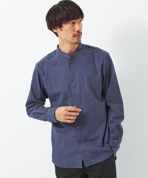 green label relaxing（グリーンレーベルリラクシング）の「【WEB限定】JUSTFIT ビエラ バンドカラー シャツ（シャツ/ブラウス・メンズ・ライトブルー/ライトグレー/ネイビー・L/M/S/XL）」の9枚目の写真