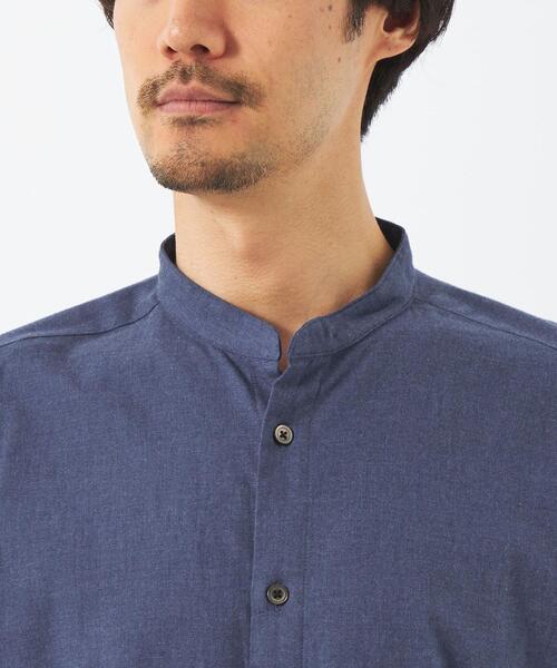 green label relaxing（グリーンレーベルリラクシング）の「【WEB限定】JUSTFIT ビエラ バンドカラー シャツ（シャツ/ブラウス・メンズ・ライトブルー/ライトグレー/ネイビー・L/M/S/XL）」の13枚目の写真